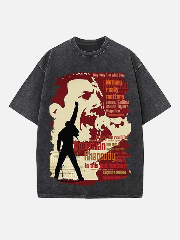 Queen Print Round Neck T-shirt