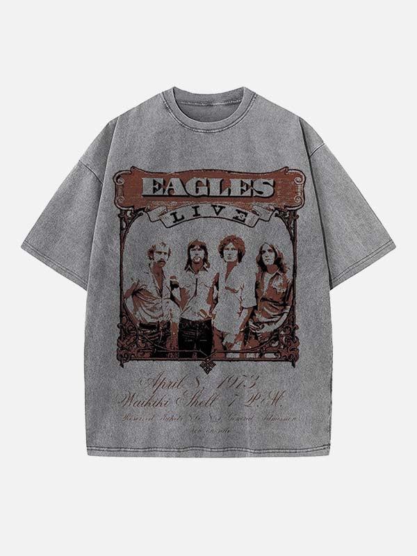 Eagles Print Round Neck T-shirt