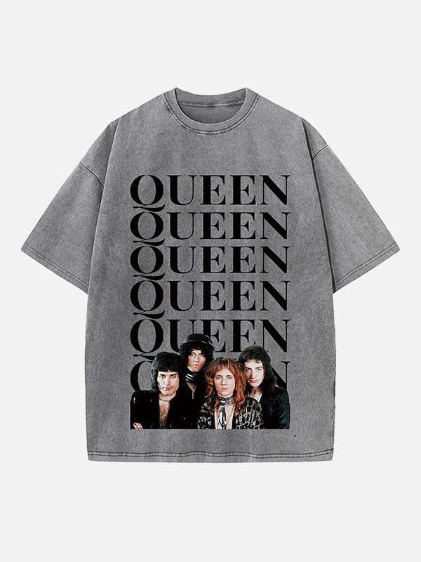 Queen Print Round Neck T-shirt