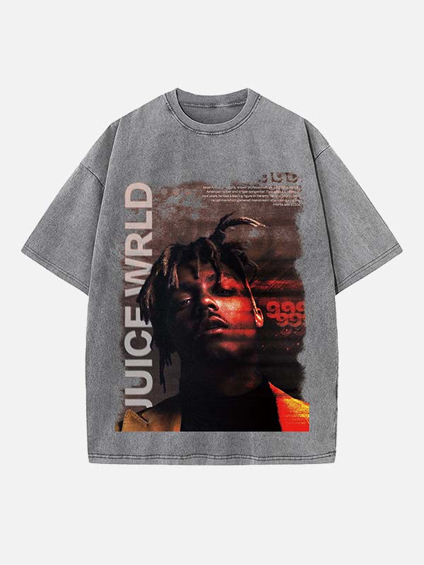 Juice WRLD Print Round Neck T-shirt