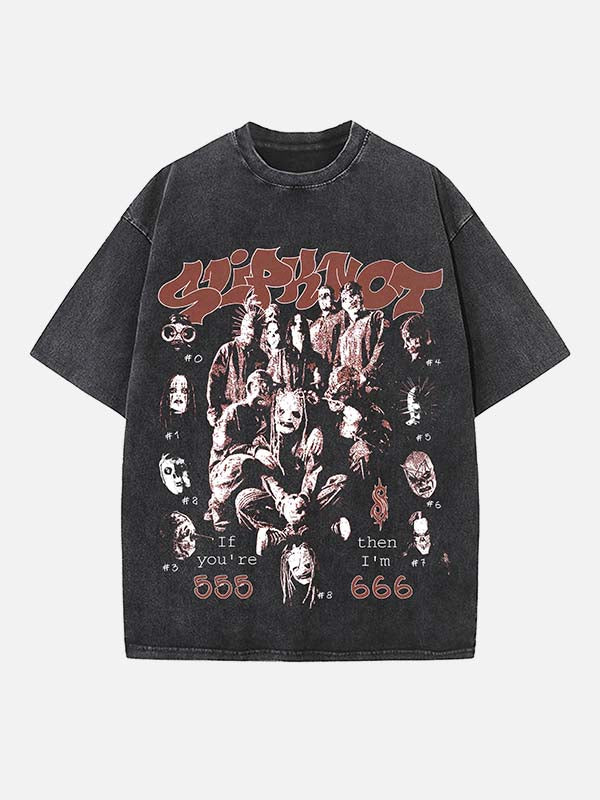 Slipknot Print Round Neck T-shirt