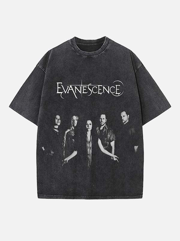 Evanescence Print Round Neck T-shirt