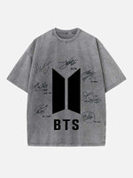 BTS Print Round Neck T-shirt