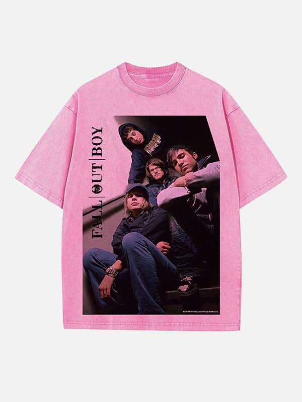 Fall Out Boy Print Round Neck T-shirt
