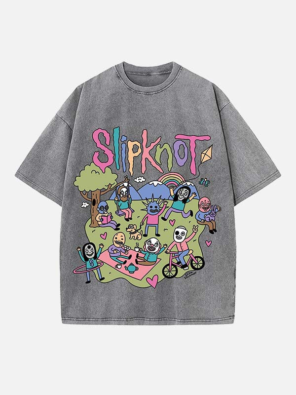Slipknot Print Round Neck T-shirt