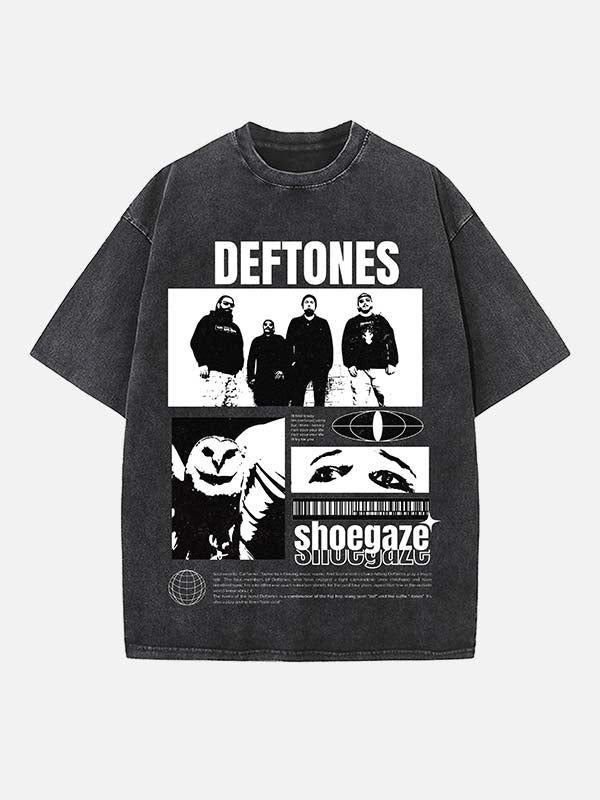 Deftones Print Round Neck T-shirt