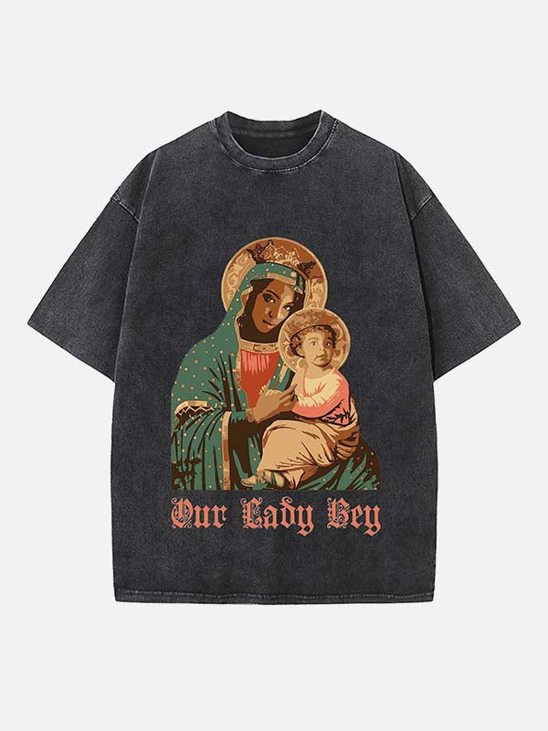 Beyoncé Print Round Neck T-shirt