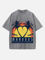 Maroon 5 Print Round Neck T-shirt