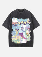 NewJeans Print Round Neck T-shirt