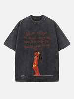 Rosalía Print Round Neck T-shirt