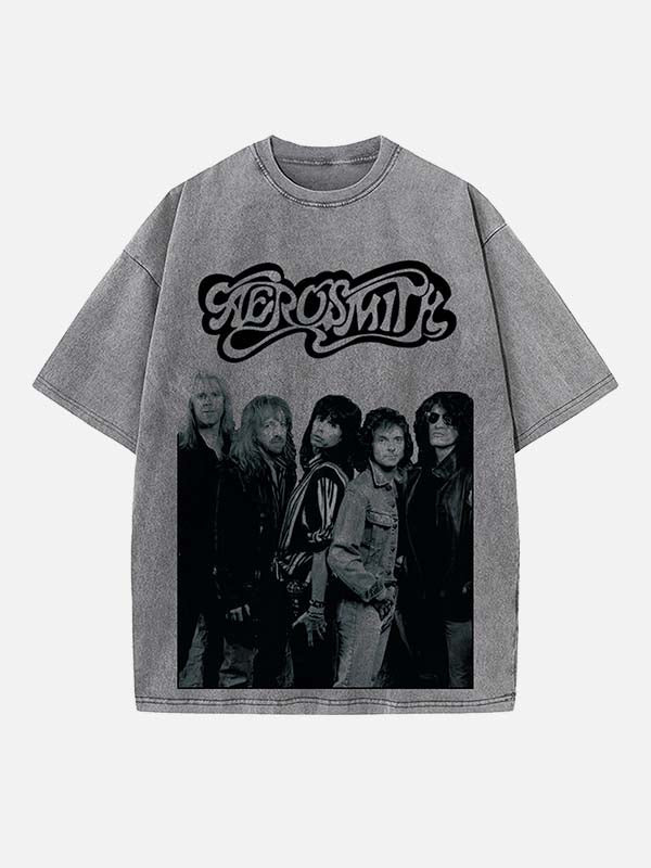 Aerosmith Print Round Neck T-shirt