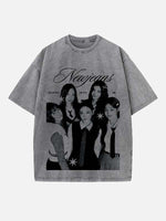 NewJeans Print Round Neck T-shirt