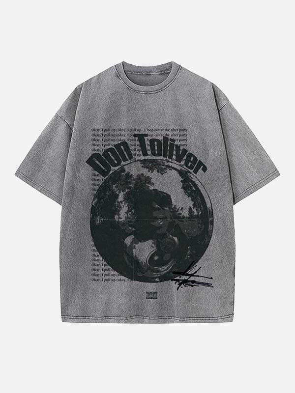 Don Toliver Print Round Neck T-shirt