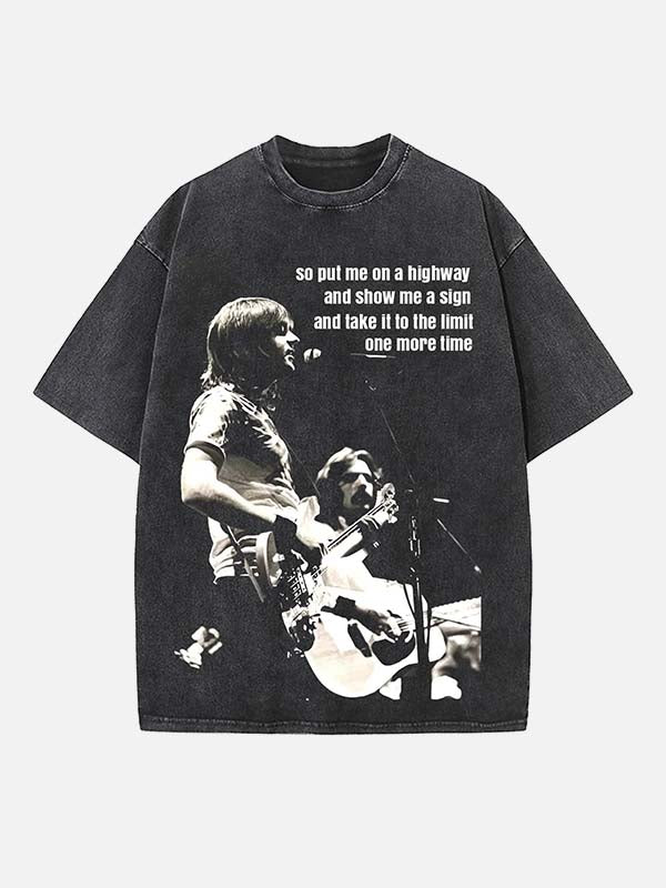 Eagles Print Round Neck T-shirt