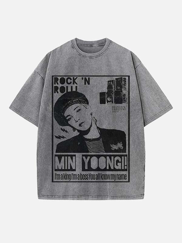 BTS Print Round Neck T-shirt