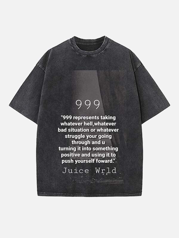 Juice WRLD Print Round Neck T-shirt