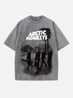 Arctic Monkeys Print Round Neck T-shirt