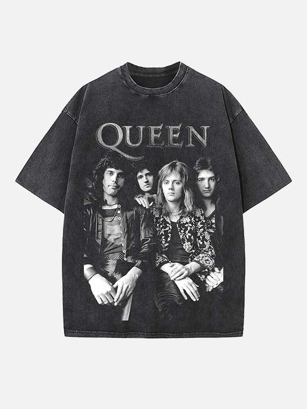 Queen Print Round Neck T-shirt