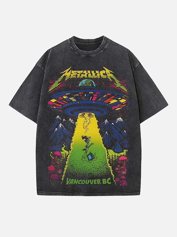 Metallica Print Round Neck T-shirt