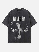 Lana Del Rey Print Round Neck T-shirt