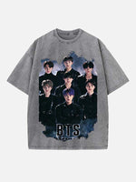 BTS Print Round Neck T-shirt