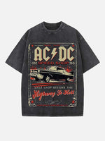 AC/DC Print Round Neck T-shirt