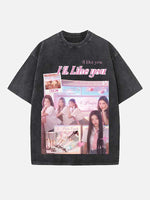 ILLIT Print Round Neck T-shirt