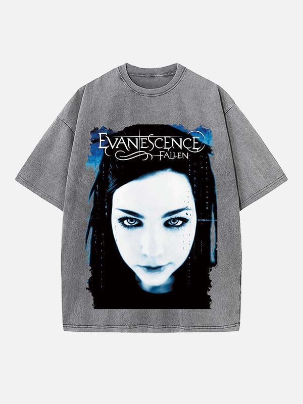 Evanescence Print Round Neck T-shirt