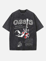 Oasis Print Round Neck T-shirt