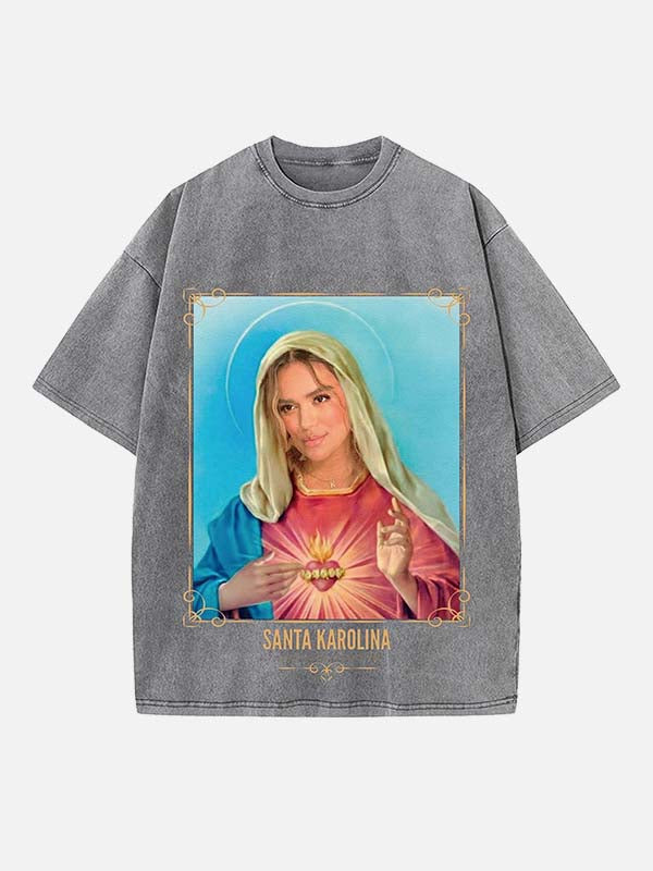 Karol G Print Round Neck T-shirt
