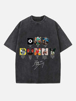 Bad Bunny Print Round Neck T-shirt