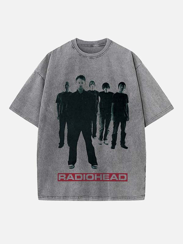 Radiohead Print Round Neck T-shirt