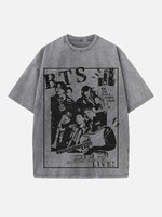 BTS Print Round Neck T-shirt