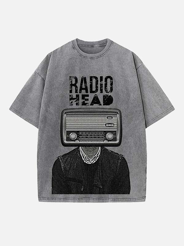Radiohead Print Round Neck T-shirt