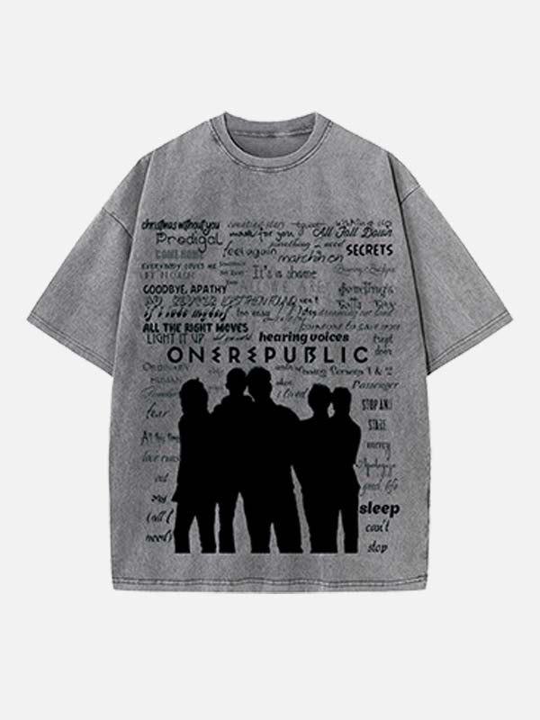 OneRepublic Print Round Neck T-shirt