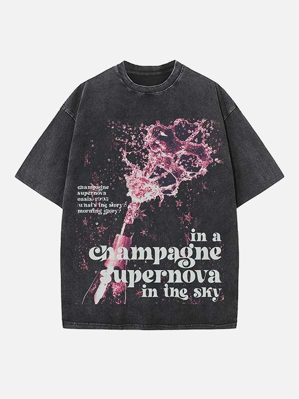 Oasis Print Round Neck T-shirt