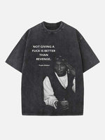 2Pac Print Round Neck T-shirt