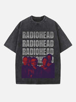 Radiohead Print Round Neck T-shirt