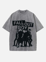 Fall Out Boy Print Round Neck T-shirt