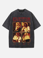 Led Zeppelin Print Round Neck T-shirt
