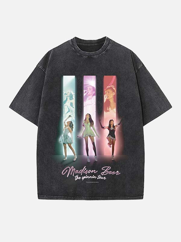 Madison Beer Print Round Neck T-shirt