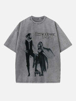 Fleetwood Mac Print Round Neck T-shirt