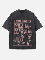 Arctic Monkeys Print Round Neck T-shirt