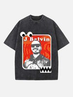 J Balvin Print Round Neck T-shirt