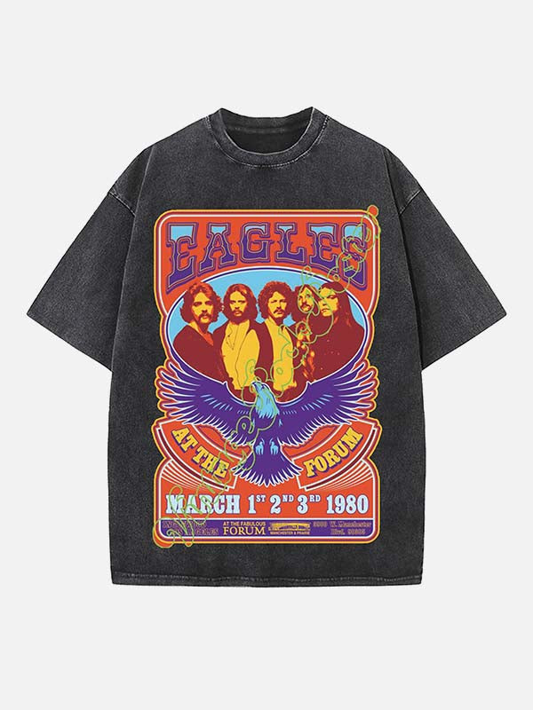Eagles Print Round Neck T-shirt