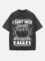 Eagles Print Round Neck T-shirt
