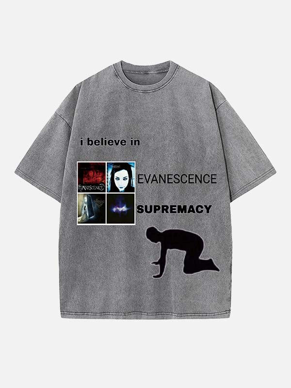 Evanescence Print Round Neck T-shirt