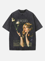 Fleetwood Mac Print Round Neck T-shirt