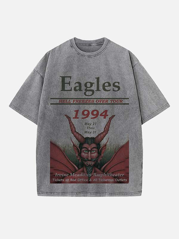 Eagles Print Round Neck T-shirt
