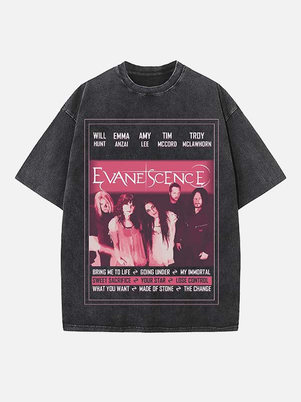 Evanescence Print Round Neck T-shirt